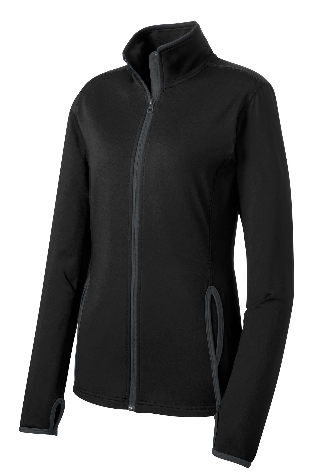 Sport-Tek Women's Sport-Wick Stretch Contrast Full-Zip Jacket Womens Apparel Jackets & Vests