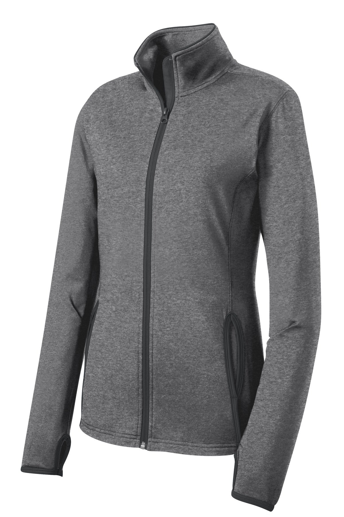 Sport-Tek Women's Sport-Wick Stretch Contrast Full-Zip Jacket Womens Apparel Jackets & Vests