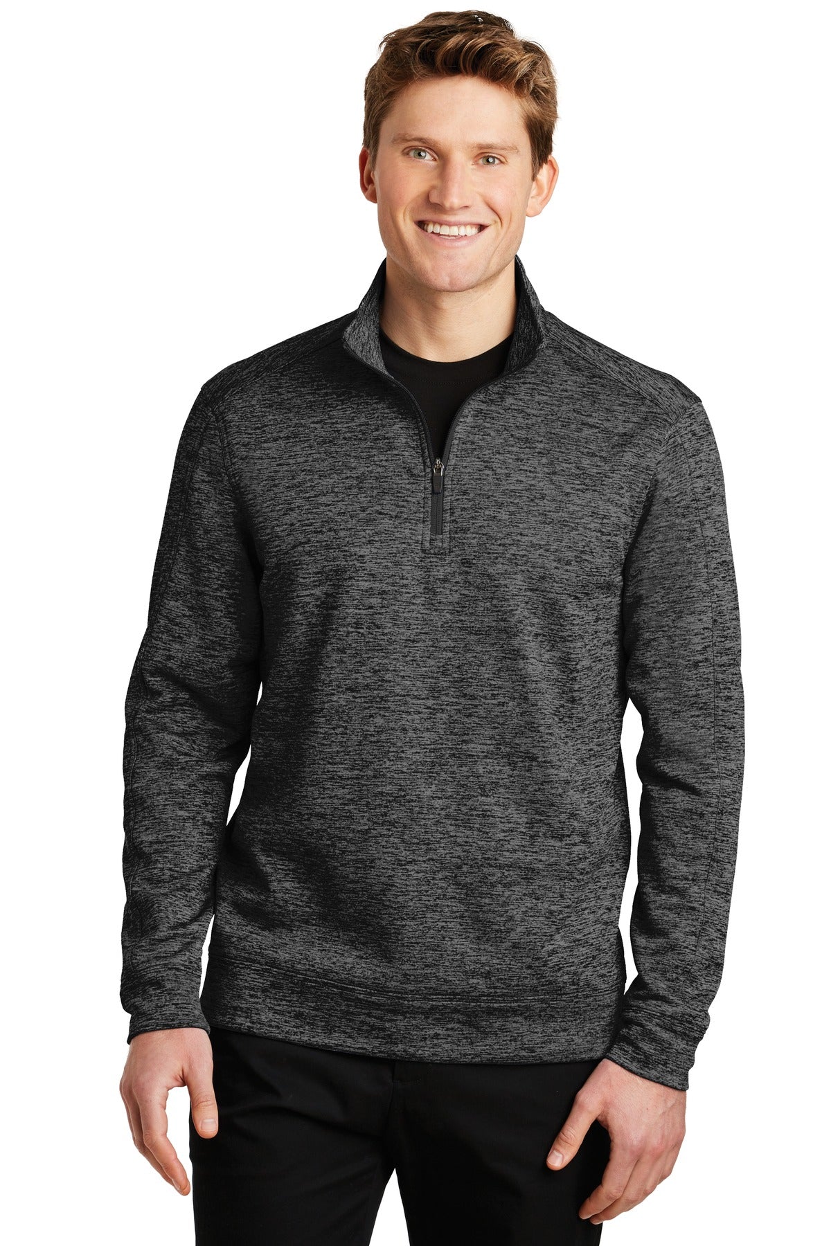 Sport-Tek Men's PosiCharge Electric Heather Fleece 1/4-Zip Pullover Mens Apparel Sweatshirts & Fleece