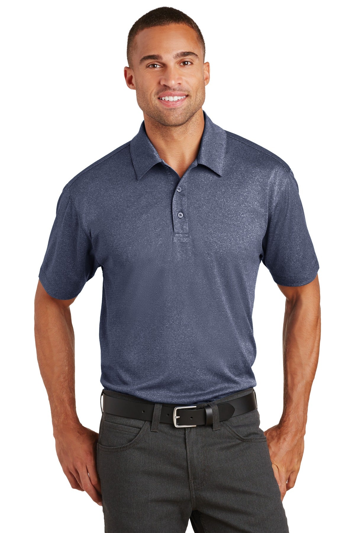 Port Authority Men's Trace Heather Polo. K576 Mens Apparel Shirts & Tops
