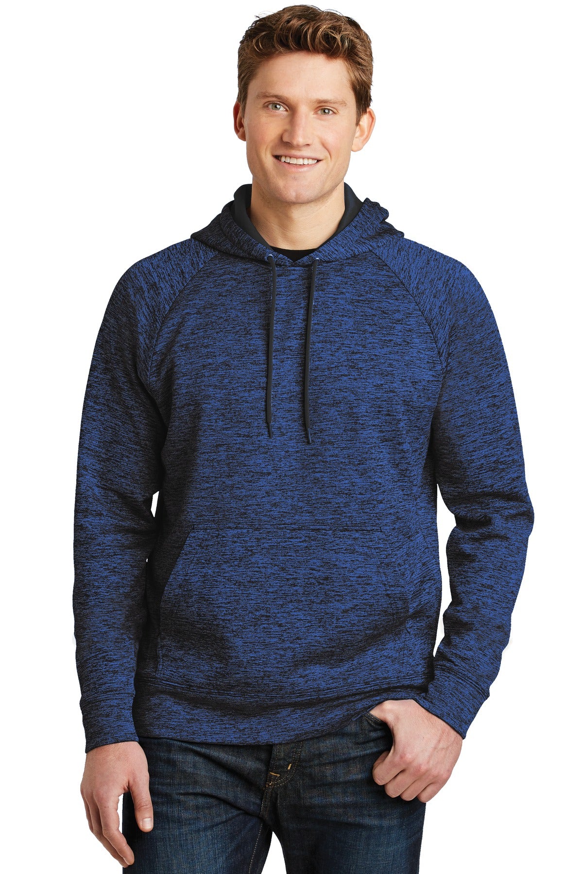 Sport-Tek Men's PosiCharge Electric Heather Fleece Hooded Pullover Mens Apparel Sweatshirts & Fleece