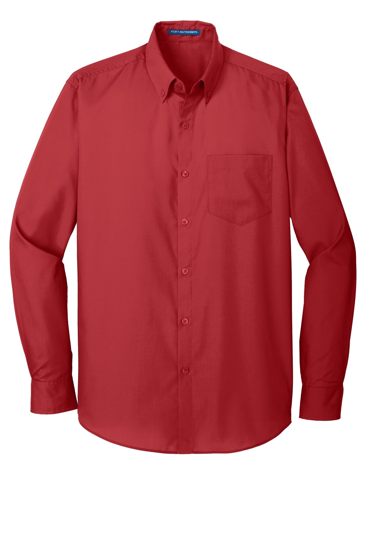 Port Authority Men's Long Sleeve Carefree Poplin Shirt. W100 Mens Apparel Shirts & Tops