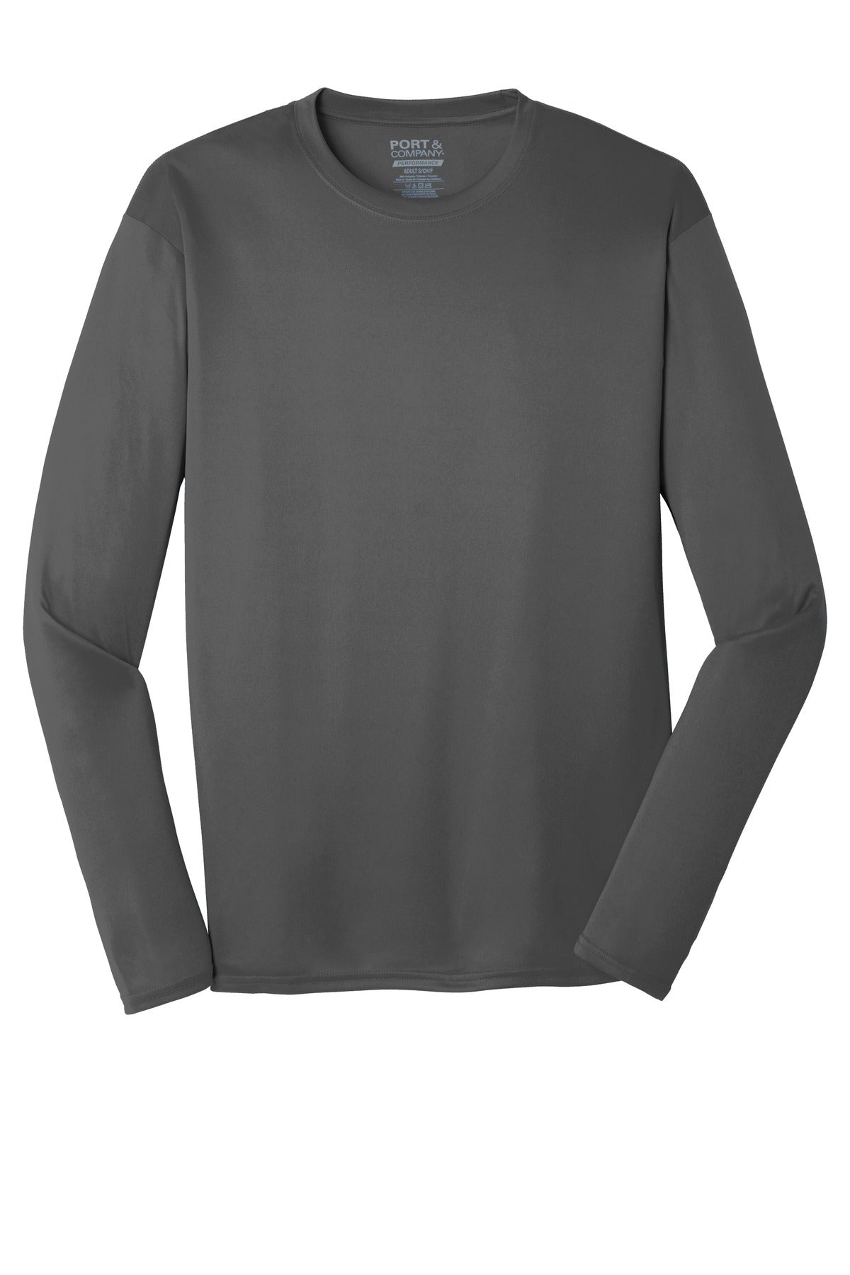 Port & Company Men's Long Sleeve Performance Tee Mens Apparel Shirts & Tops