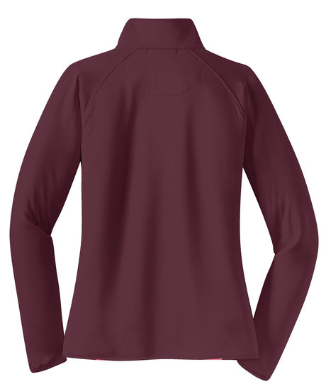 Sport-Tek Ladies Sport-Wick Stretch 1/2-Zip Pullover. LST850 1 of 2 Womens Apparel Sweatshirts & Fleece