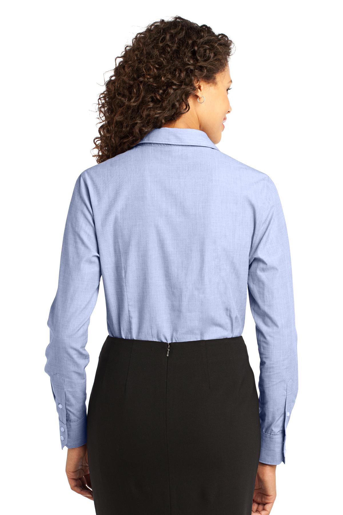 Port Authority Ladies Crosshatch Easy Care Shirt. L640 Womens Apparel Shirts & Tops