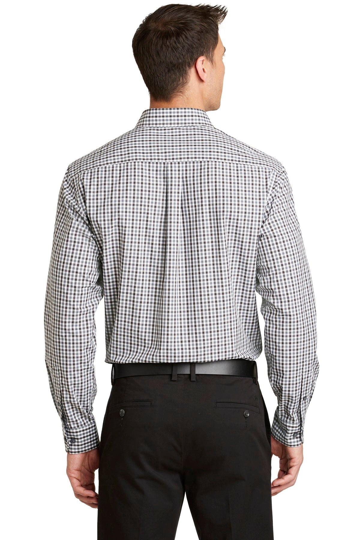 Port Authority Men's Long Sleeve Gingham Easy Care Shirt. S654 Mens Apparel Shirts & Tops