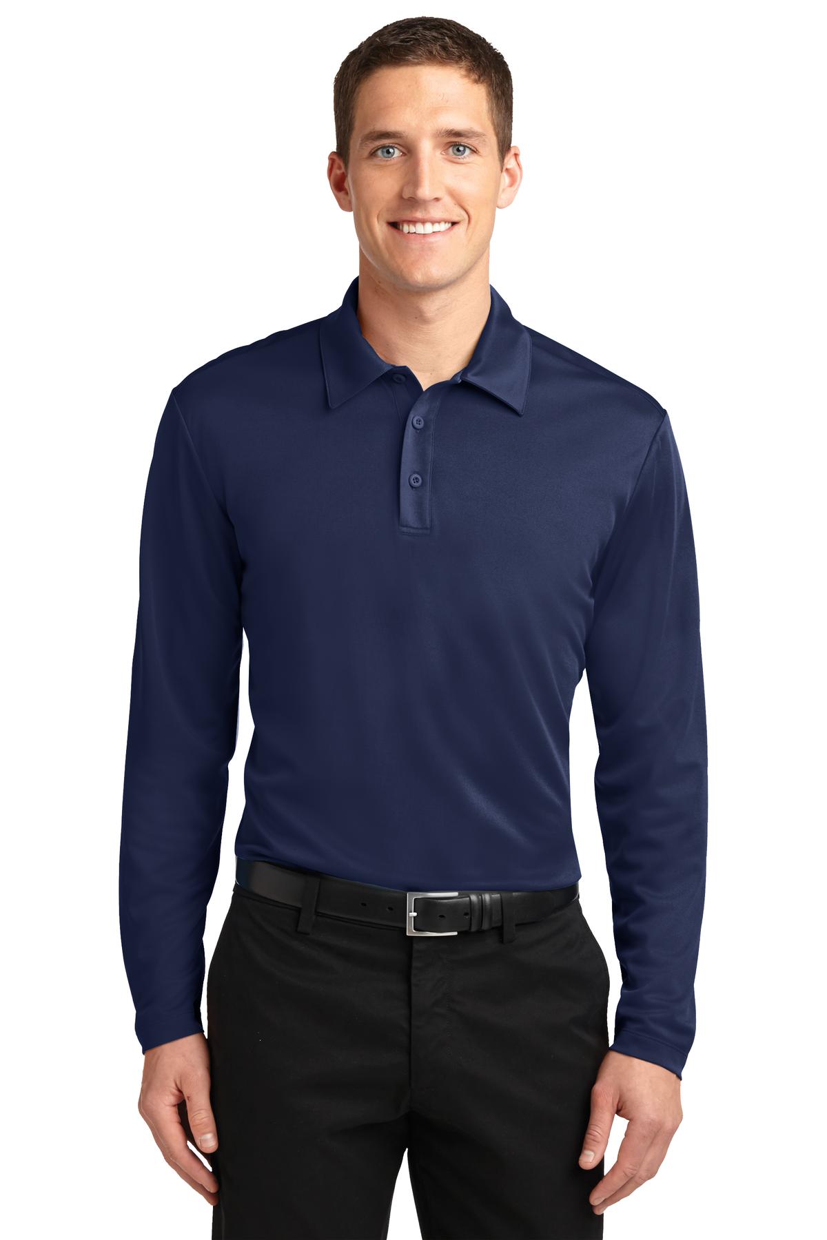 Port Authority Men's Silk Touch Performance Long Sleeve Polo. K540LS Mens Apparel Shirts & Tops