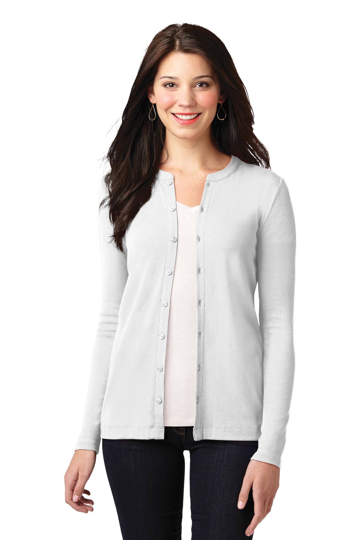 Port Authority Women's Concept Stretch Button-Front Cardigan. LM1008 Womens Apparel Sweatshirts & Fleece