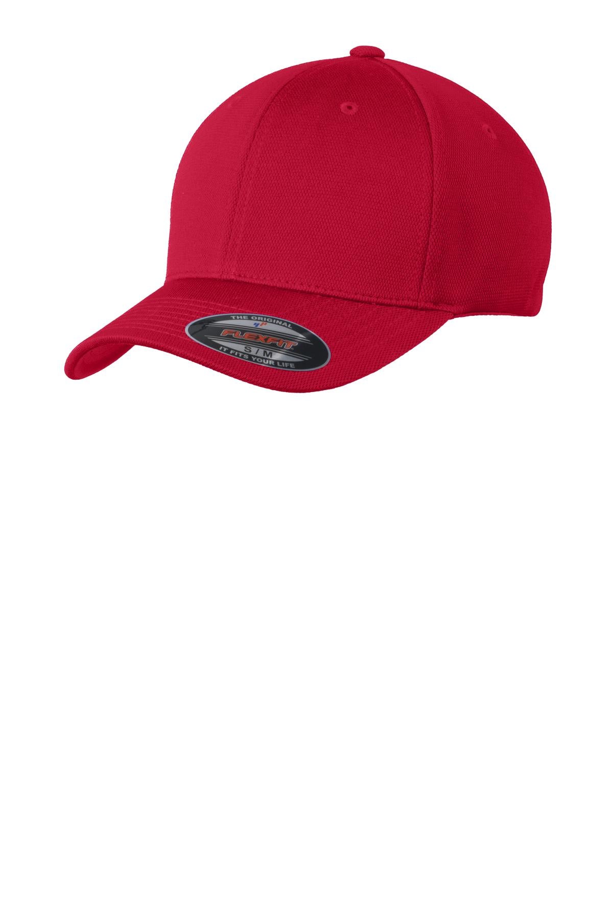 Sport-Tek Flexfit Cool & Dry Poly Block Mesh Cap Unisex Accessories Hats & Caps