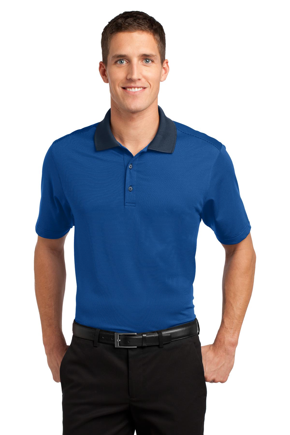 Port Authority Men's Fine Stripe Performance Polo. K558 Mens Apparel Shirts & Tops