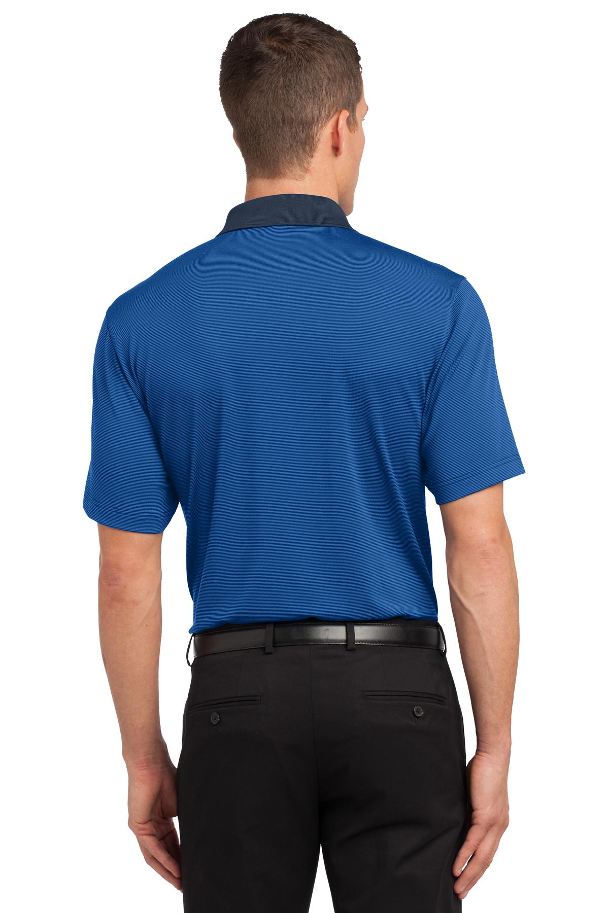 Port Authority Men's Fine Stripe Performance Polo. K558 Mens Apparel Shirts & Tops