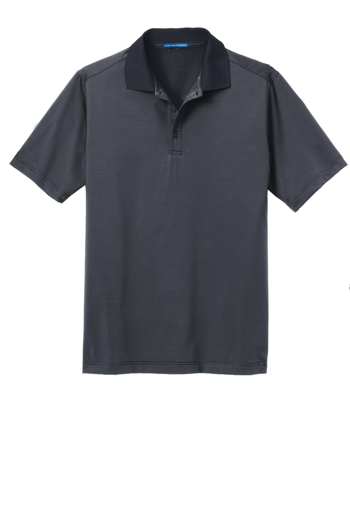 Port Authority Men's Fine Stripe Performance Polo. K558 Mens Apparel Shirts & Tops