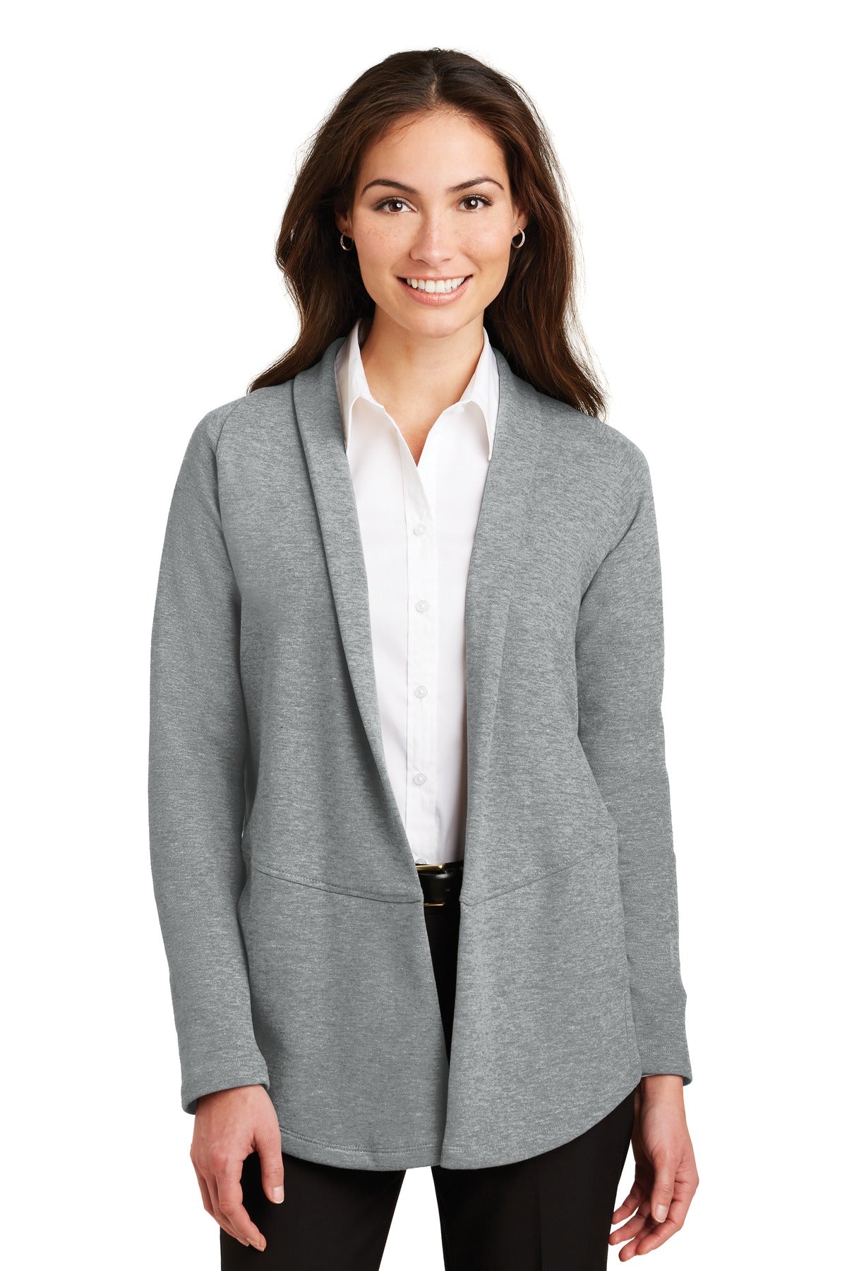 Port Authority Women's Interlock Cardigan. L807 Womens Apparel Sweatshirts & Fleece