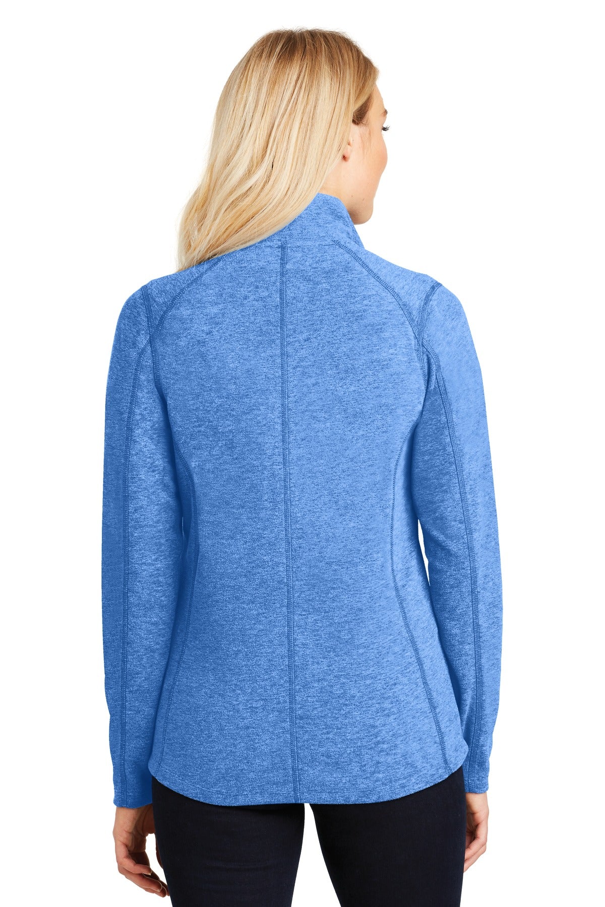 Port Authority Ladies Heather Microfleece Full-Zip Jacket. L235 Womens Apparel Jackets & Vests