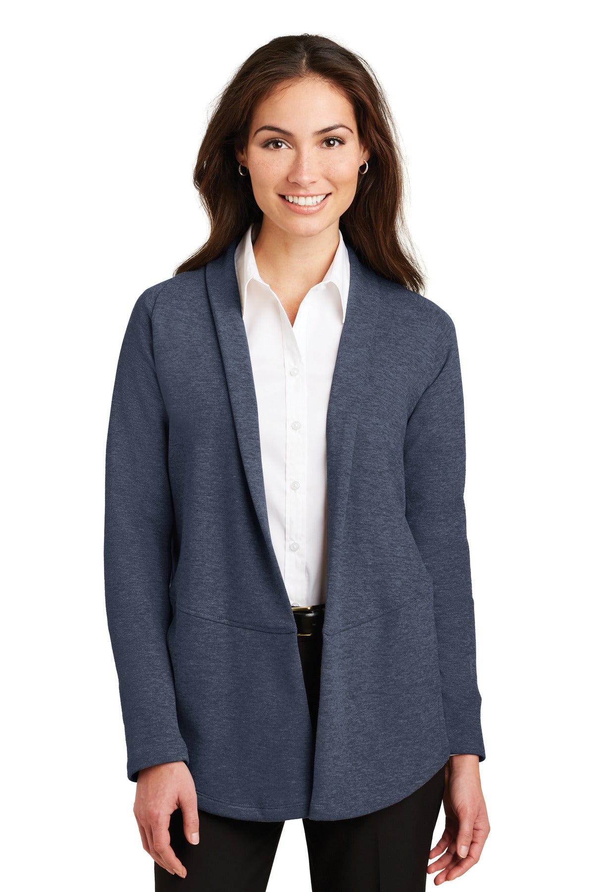 Port Authority Women's Interlock Cardigan. L807 Womens Apparel Sweatshirts & Fleece
