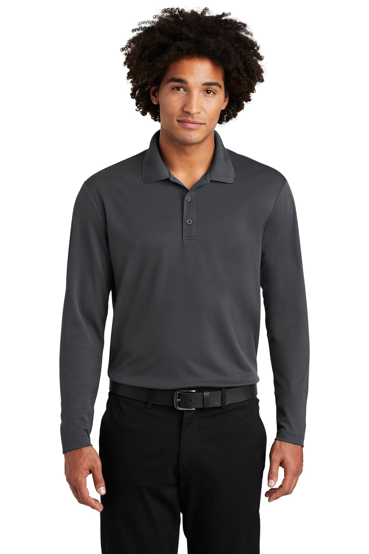 Sport-Tek Men's PosiCharge RacerMesh Long Sleeve Polo Mens Apparel Shirts & Tops