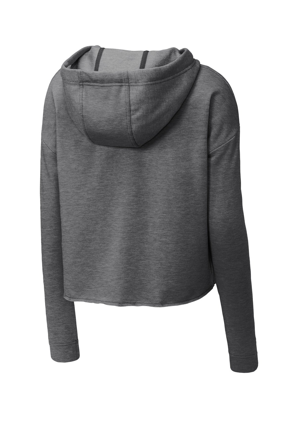Sport-Tek Women's PosiCharge Tri-Blend Wicking Fleece Crop Hooded Pullover LST298 Womens Apparel Sweatshirts & Fleece