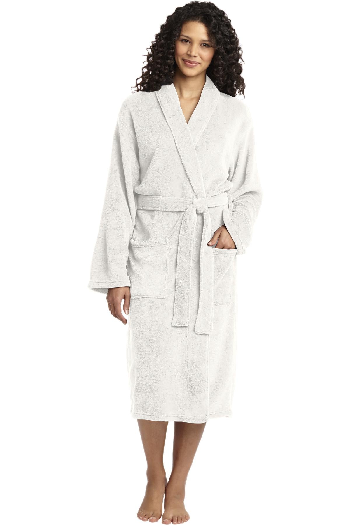 Port Authority Plush Microfleece Shawl Collar Robe. R102 Unisex Accessories Robes & Towels