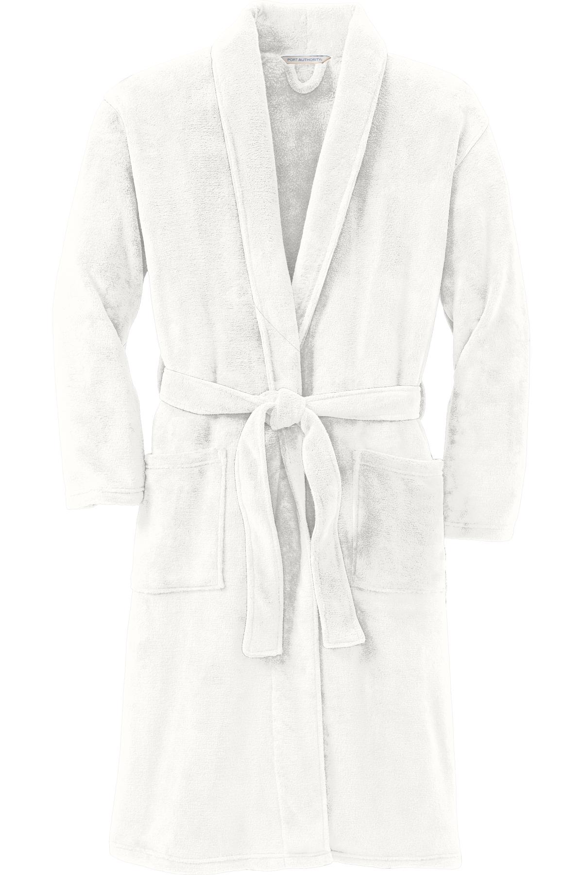 Port Authority Plush Microfleece Shawl Collar Robe. R102 Unisex Accessories Robes & Towels