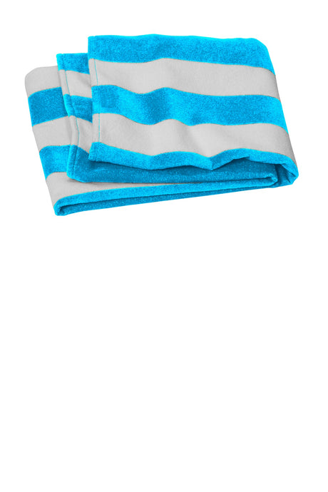 Port Authority Value Cabana Stripe Beach Towel PT45 Unisex Accessories Robes & Towels