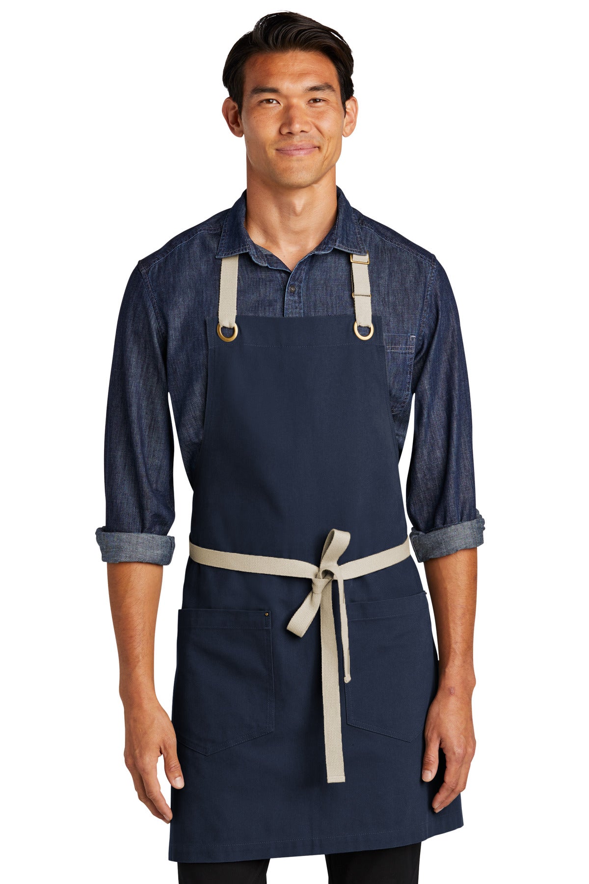 Port Authority Canvas Full-Length Two-Pocket Apron A815 Unisex Accessories Aprons