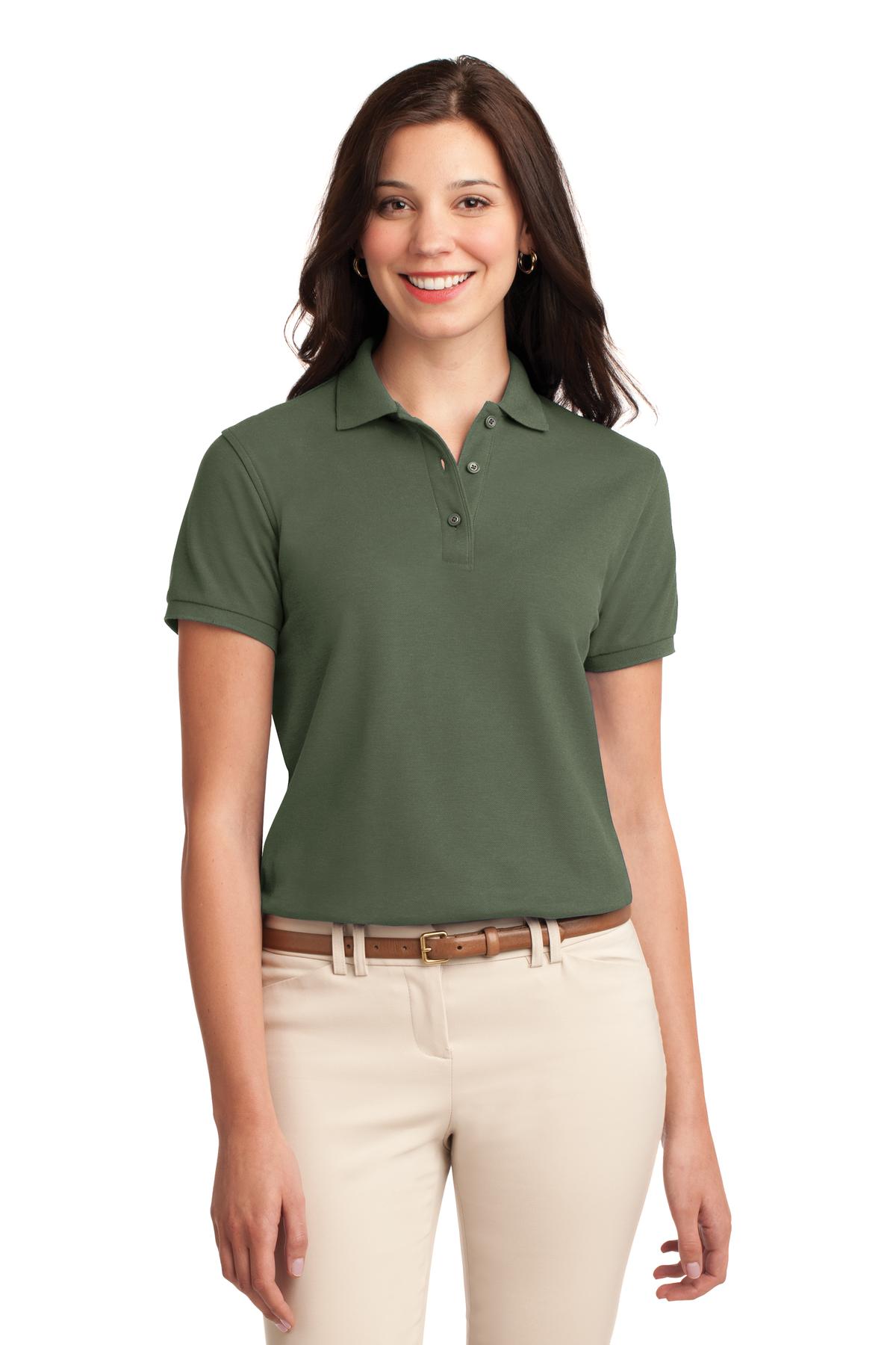 Port Authority Women's Silk Touch Polo. L500 3 of 4 Womens Apparel Shirts & Tops
