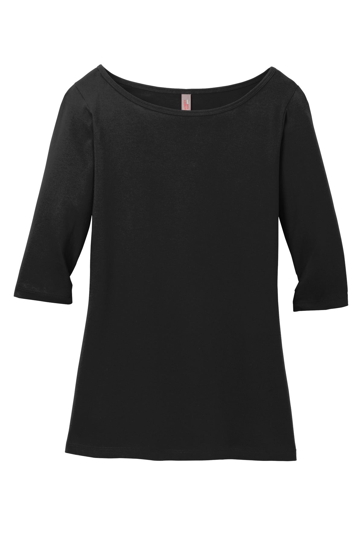 District Women's Perfect Weight 3/4-Sleeve Tee. DM107L Womens Apparel Shirts & Tops
