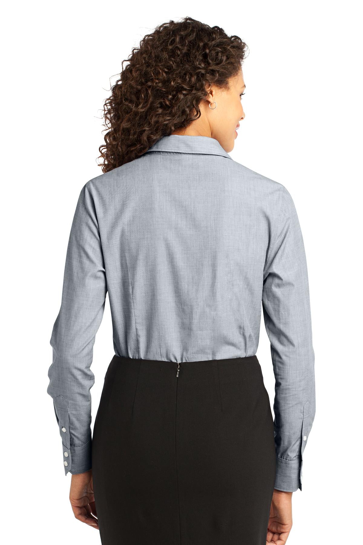 Port Authority Ladies Crosshatch Easy Care Shirt. L640 Womens Apparel Shirts & Tops