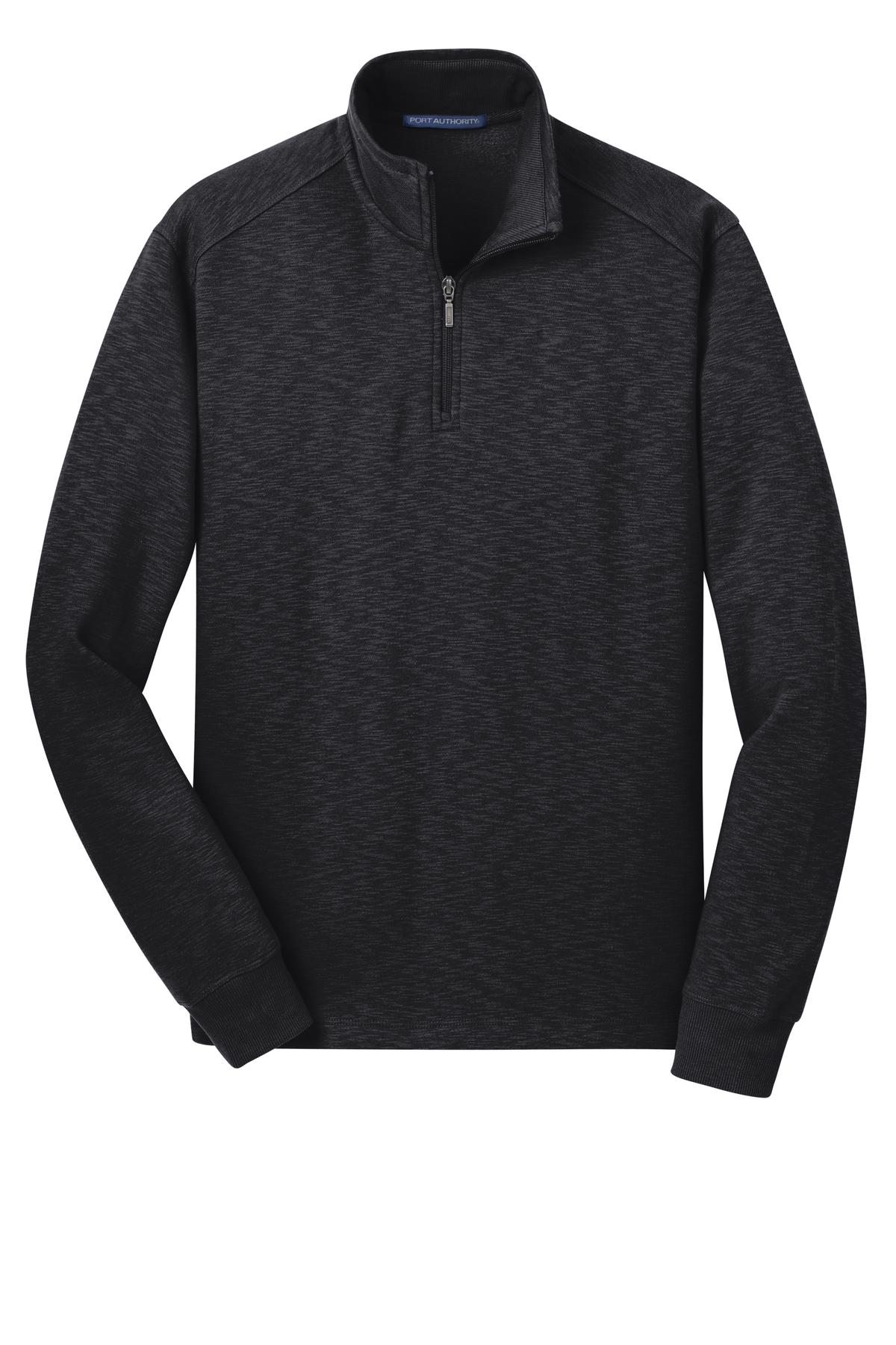 Port Authority Men's Slub Fleece 1/4-Zip Pullover. F295 Mens Apparel Sweatshirts & Fleece