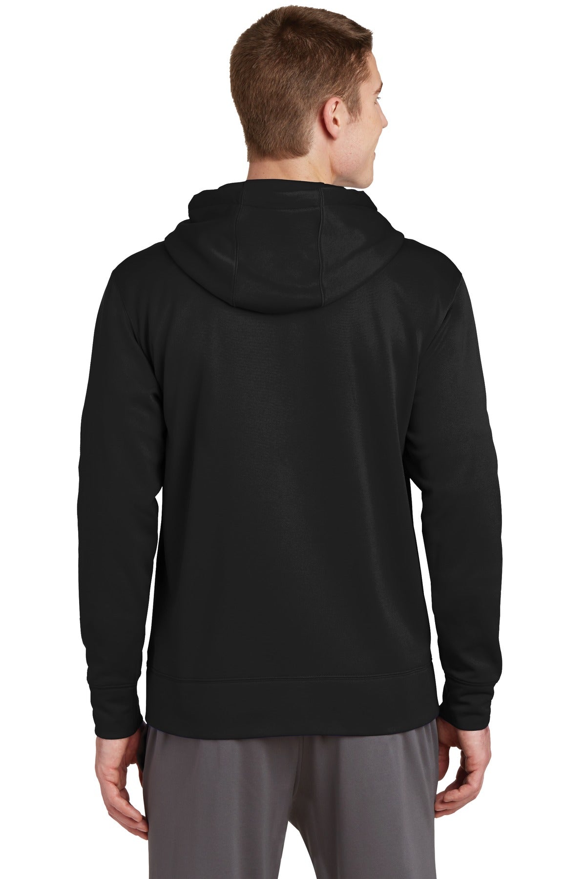 Sport-Tek Men's Sport-Wick Fleece Full-Zip Hooded Jacket Mens Apparel Sweatshirts & Fleece