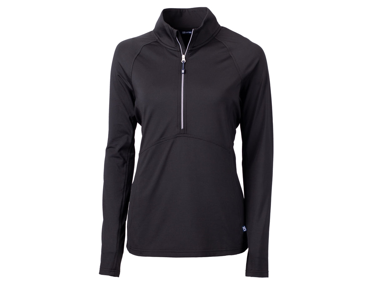 Cutter & Buck Adapt Eco Knit Stretch Recycled Womens Half Zip Pullover Womens Apparel Sweatshirts & Fleece