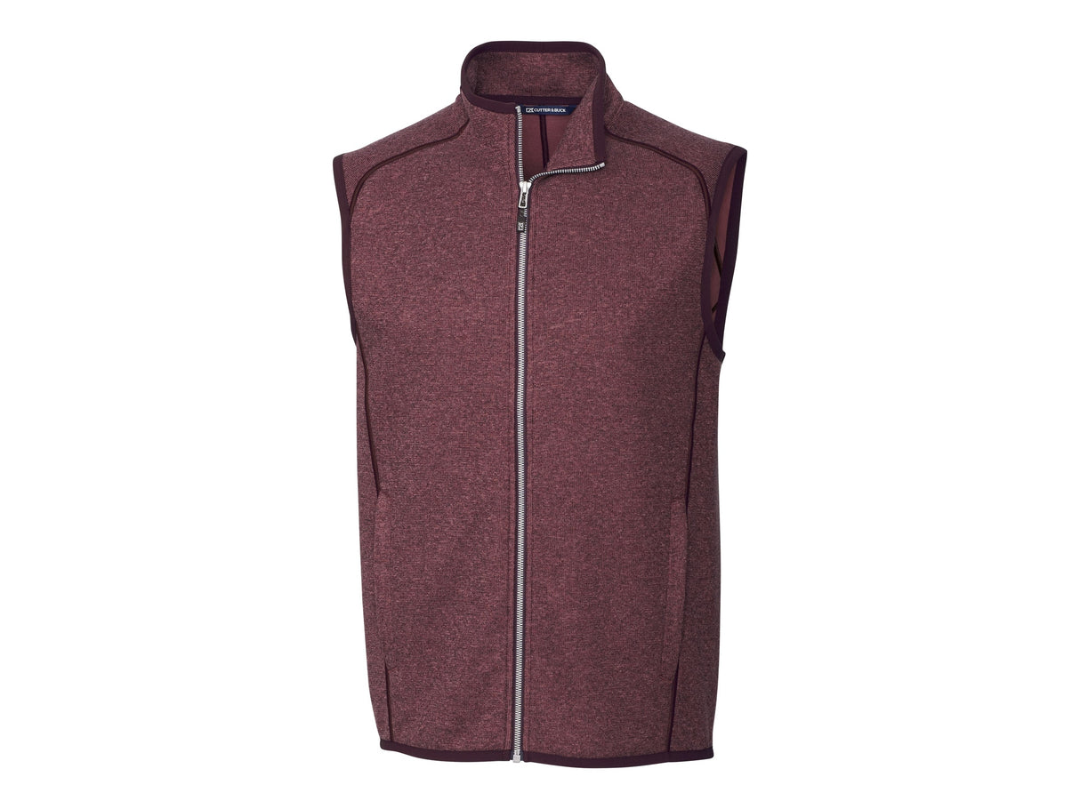 Cutter & Buck Mainsail Sweater-Knit Mens Full Zip Vest Mens Apparel Jackets & Vests
