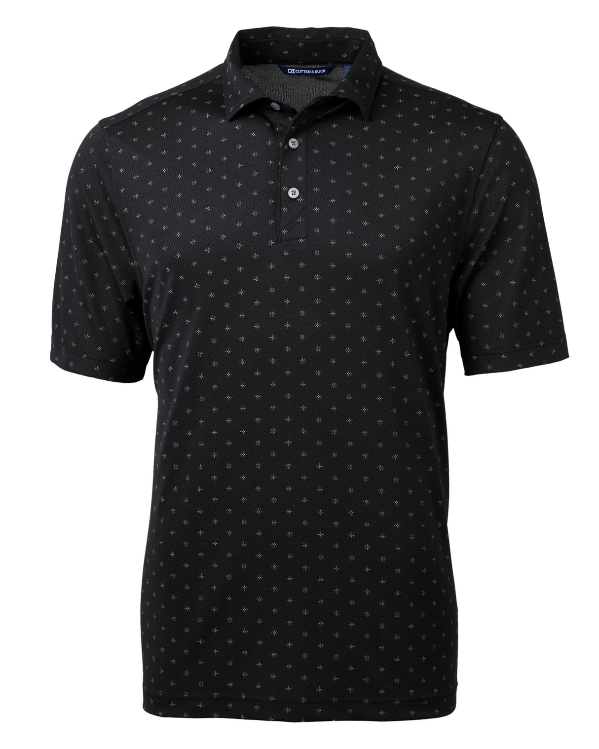 Cutter & Buck Virtue Eco Pique Tile Print Recycled Mens Big & Tall Polo Mens Apparel Shirts & Tops