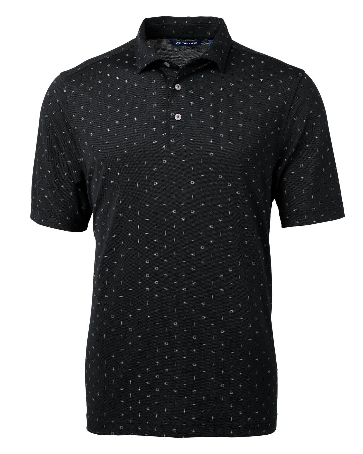 Cutter & Buck Virtue Eco Pique Tile Print Recycled Mens Big & Tall Polo Mens Apparel Shirts & Tops