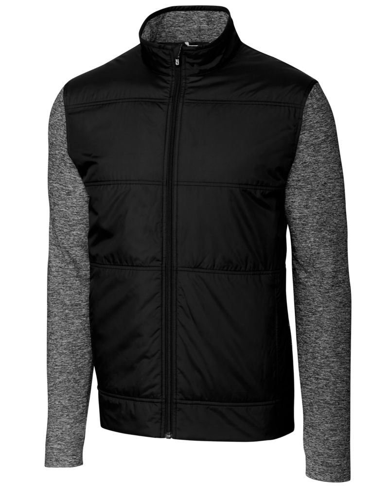 Cutter & Buck Stealth Hybrid Quilted Mens Full Zip Windbreaker Jacket Mens Apparel Jackets & Vests