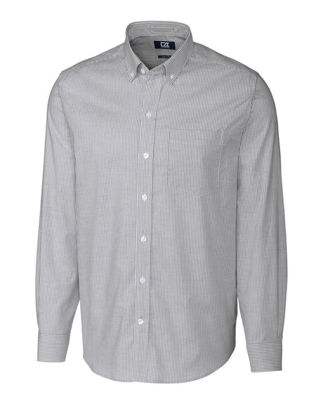 Cutter & Buck Stretch Oxford Stripe Mens Long Sleeve Dress Shirt Mens Apparel Shirts & Tops