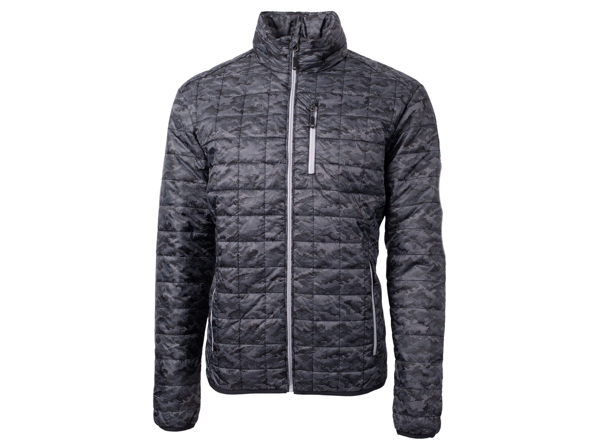 Cutter & Buck Rainier PrimaLoft® Mens Eco Insulated Full Zip Printed Puffer Jacket Mens Apparel Jackets & Vests