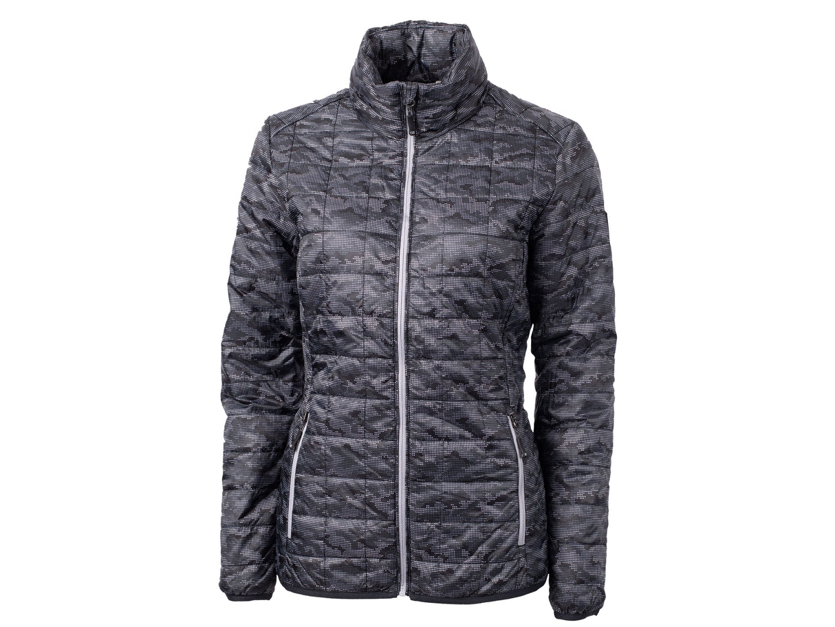 Cutter & Buck Rainier PrimaLoft® Womens Eco Insulated Full Zip Printed Puffer Jacket Womens Apparel Jackets & Vests