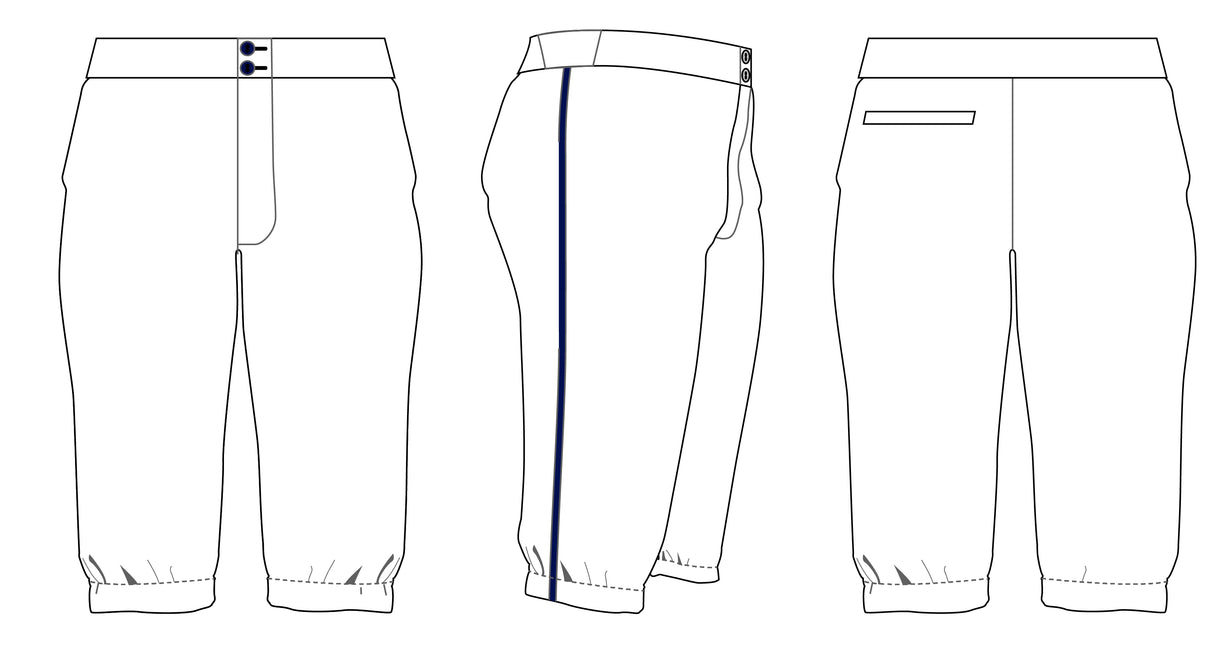 Custom Elite Non Sublimated Baseball Pants Team Baseball Pants