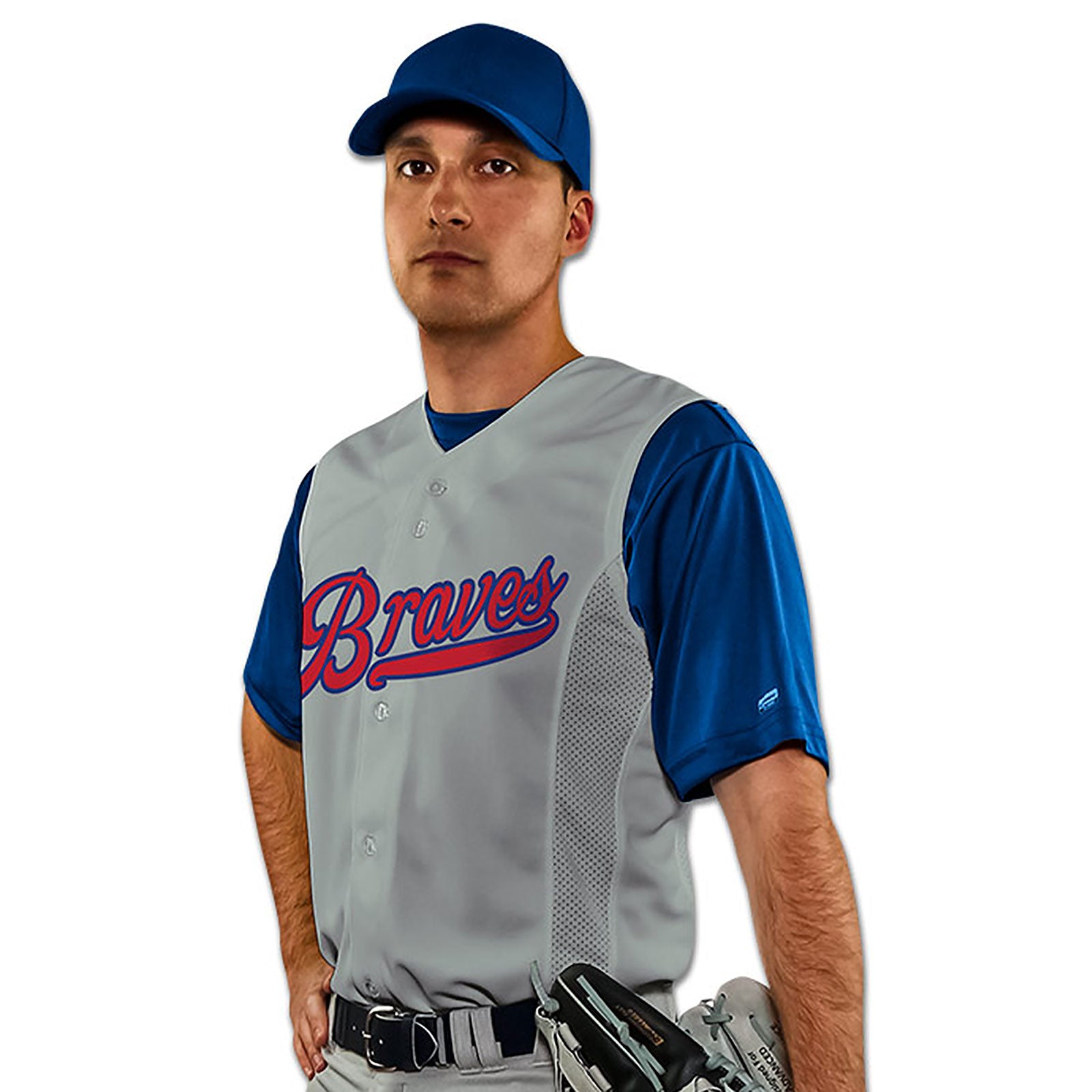 CHAMPRO RELIEVER PRO WEIGHT FULL BUTTON BASEBALL JERSEY