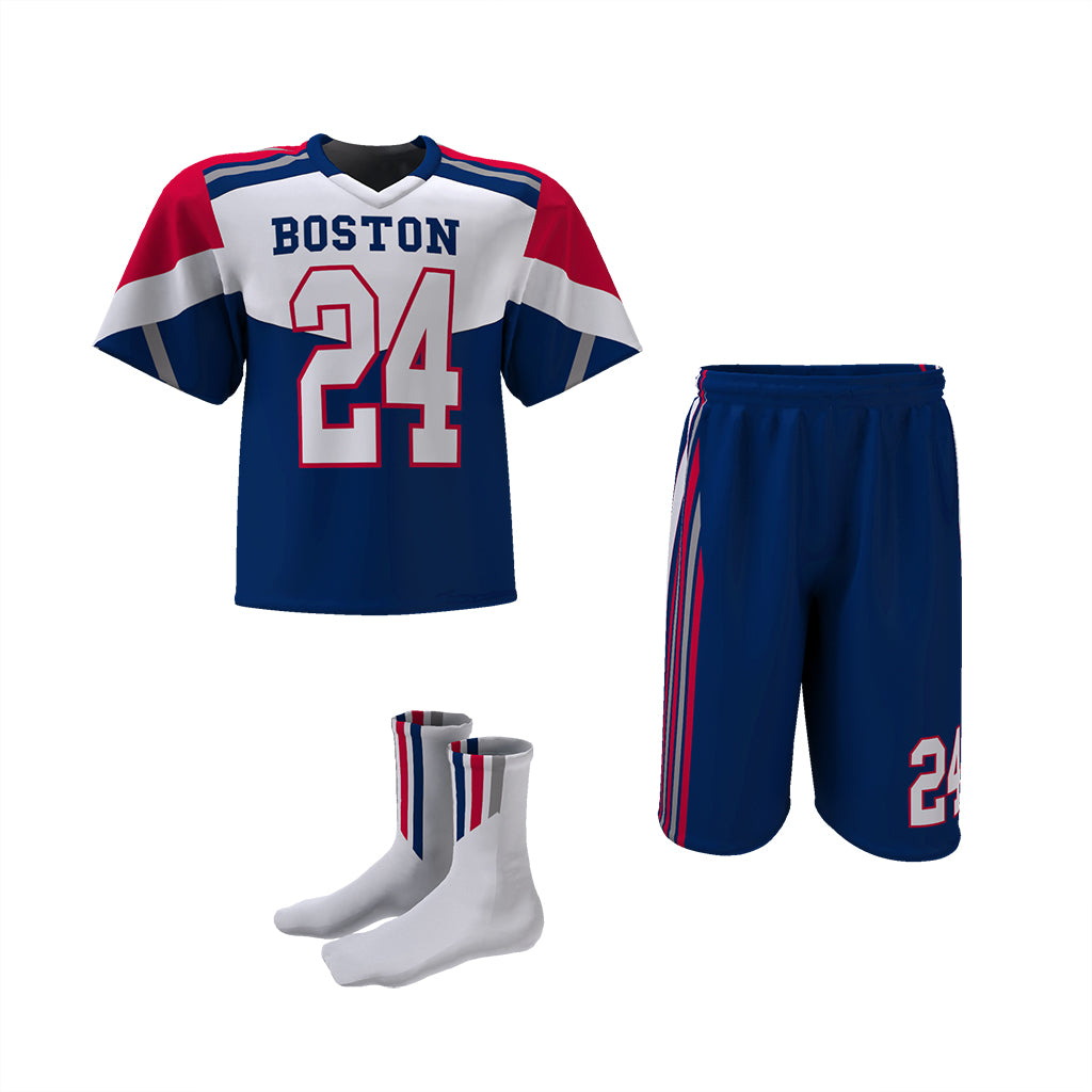 Custom Elite Sublimated Short Sleeve Lacrosse Jersey & Shorts Package Team Lacrosse Uniform Package