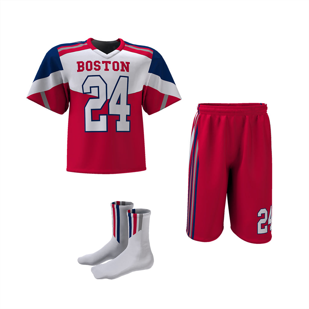 Custom Elite Sublimated Short Sleeve Lacrosse Jersey & Shorts Package Team Lacrosse Uniform Package