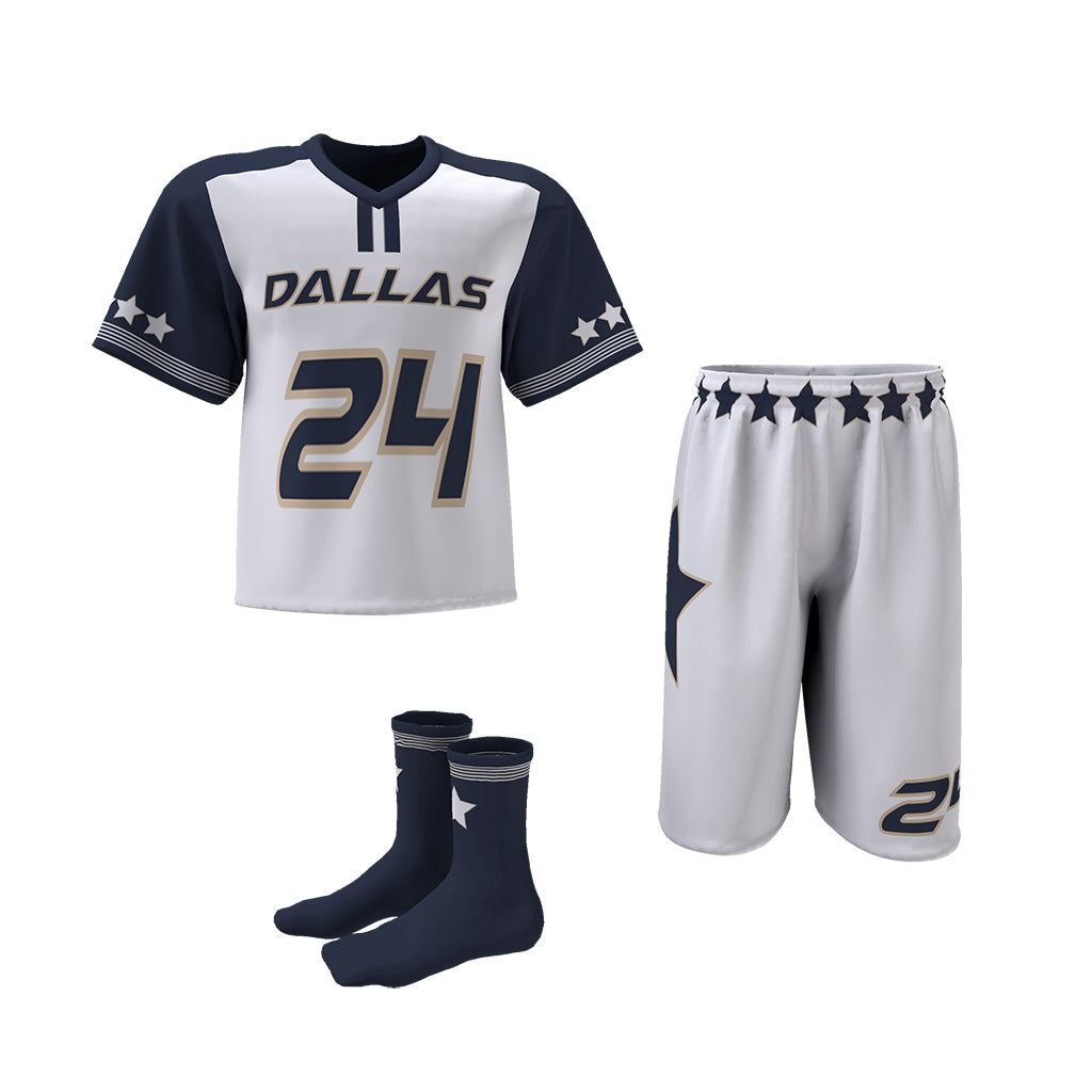 Custom Elite Sublimated Short Sleeve Lacrosse Jersey & Shorts Package Team Lacrosse Uniform Package