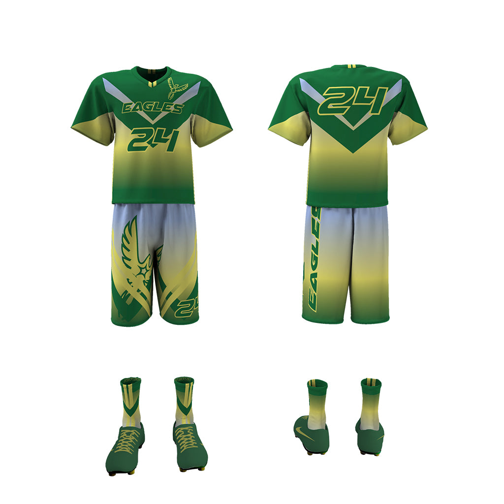 Custom Elite Sublimated Short Sleeve Lacrosse Jersey & Shorts Package Team Lacrosse Uniform Package