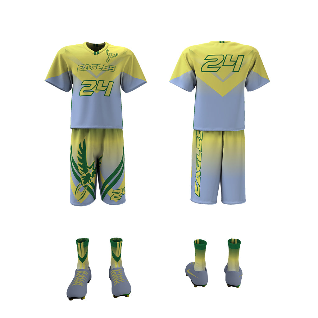 Custom Elite Sublimated Short Sleeve Lacrosse Jersey & Shorts Package Team Lacrosse Uniform Package