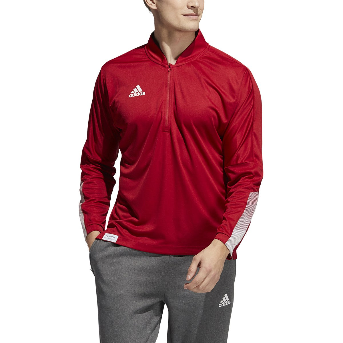adidas Men's 1/4 Zip Fleece Sweatshirt Mens Apparel Sweatshirts & Fleece