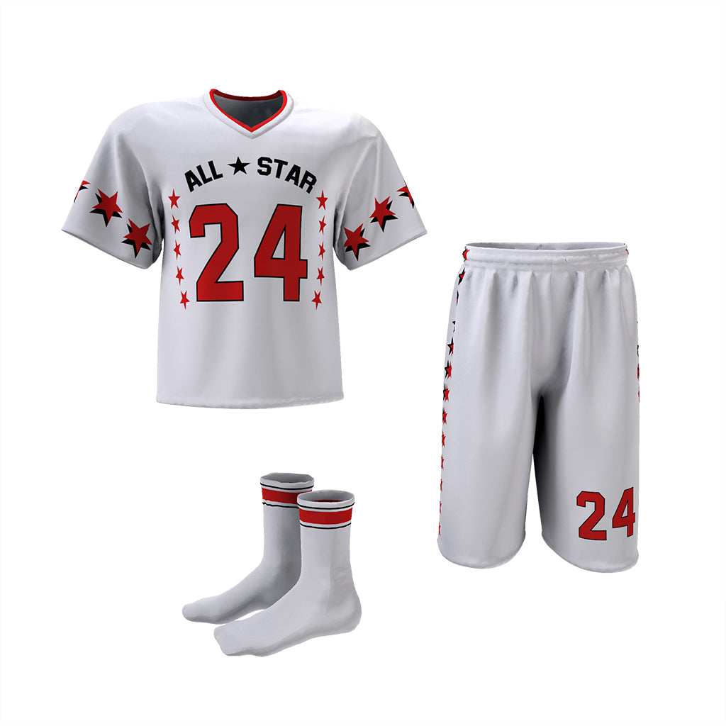 Custom Elite Sublimated Short Sleeve Lacrosse Jersey & Shorts Package Team Lacrosse Uniform Package