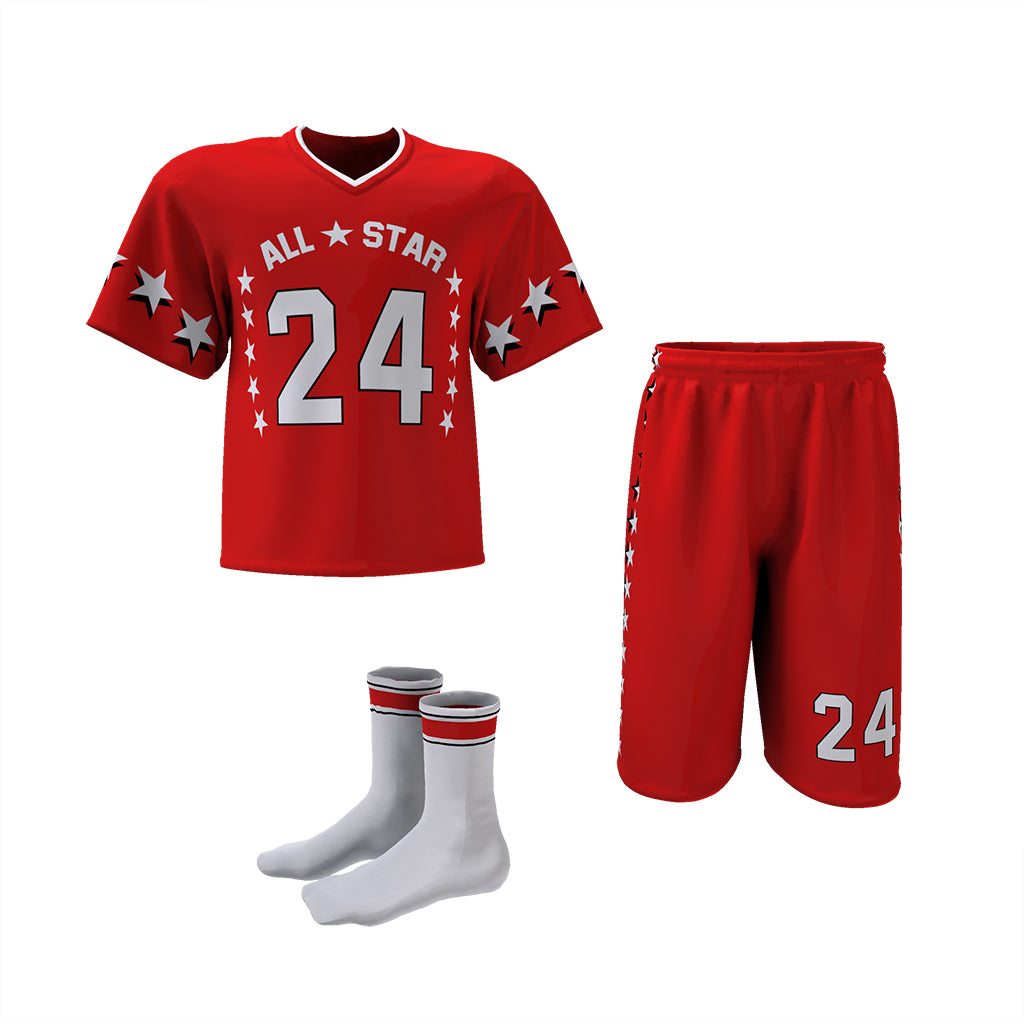 Custom Elite Sublimated Short Sleeve Lacrosse Jersey & Shorts Package Team Lacrosse Uniform Package