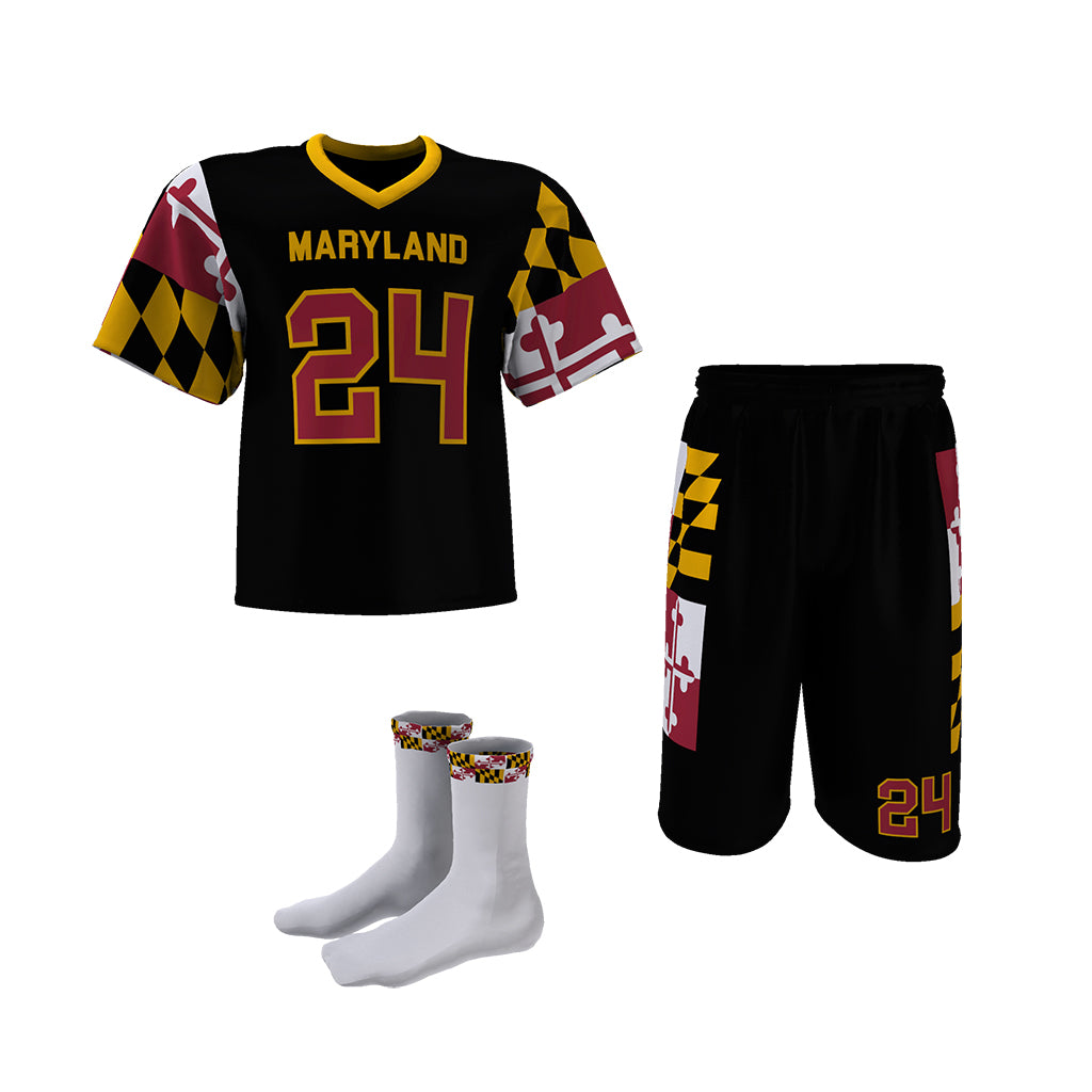 Custom Elite Sublimated Short Sleeve Lacrosse Jersey & Shorts Package Team Lacrosse Uniform Package