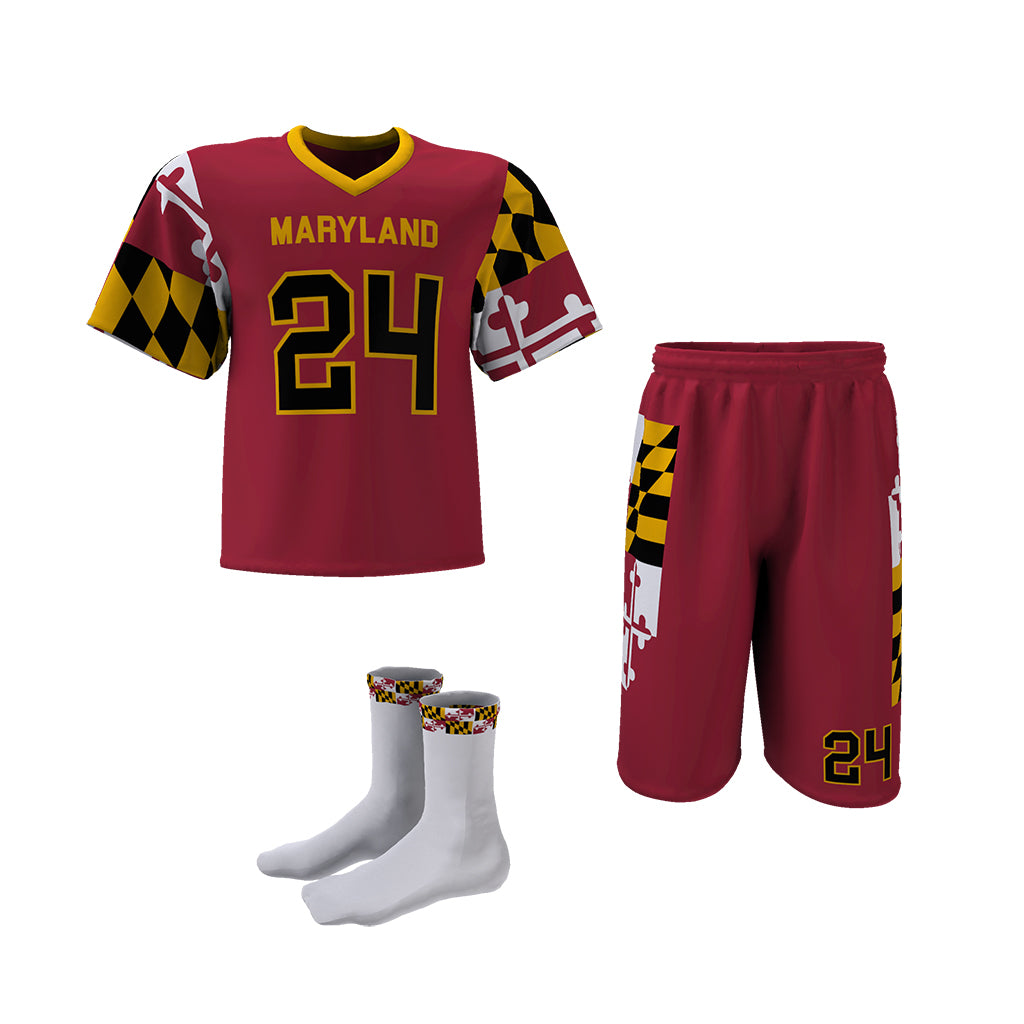 Custom Elite Sublimated Short Sleeve Lacrosse Jersey & Shorts Package Team Lacrosse Uniform Package